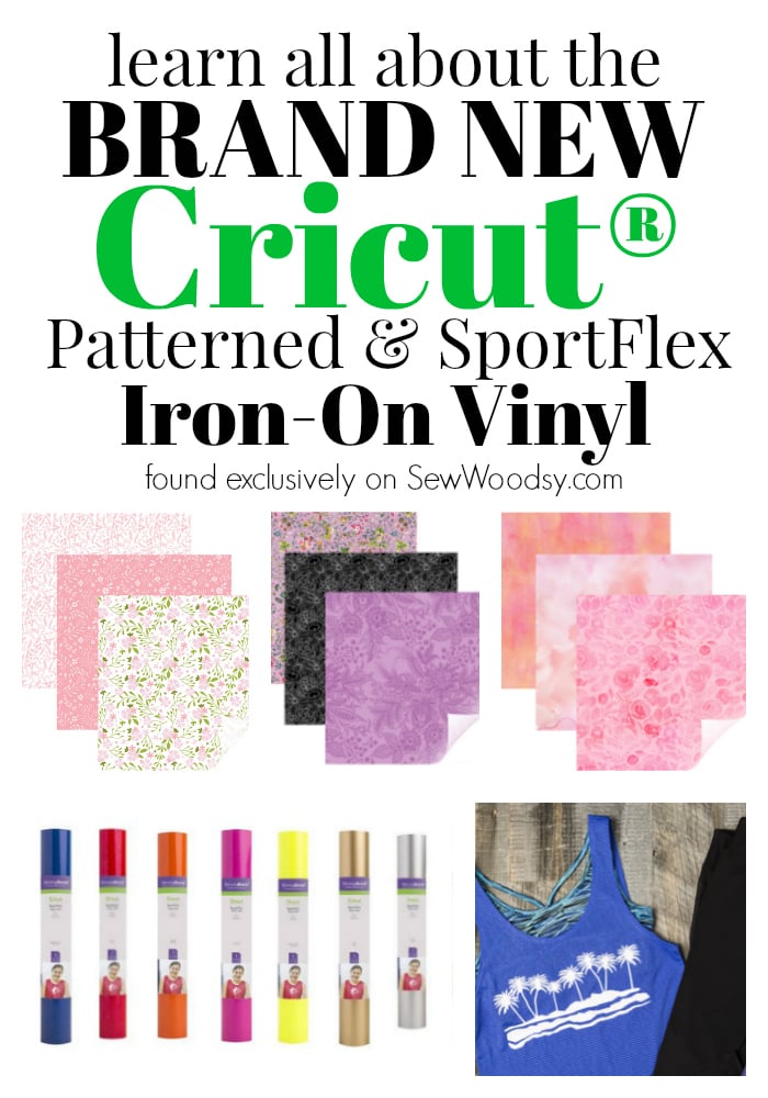 NEW Cricut Patterned & SportsFlex Iron-On Vinyl - Sew Woodsy
